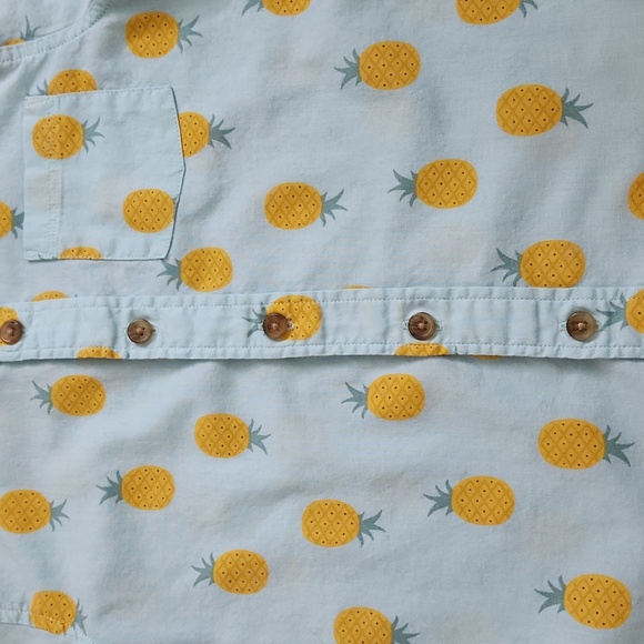 Pineapple Button Down Shirt Size 5 - Picture 3 of 4